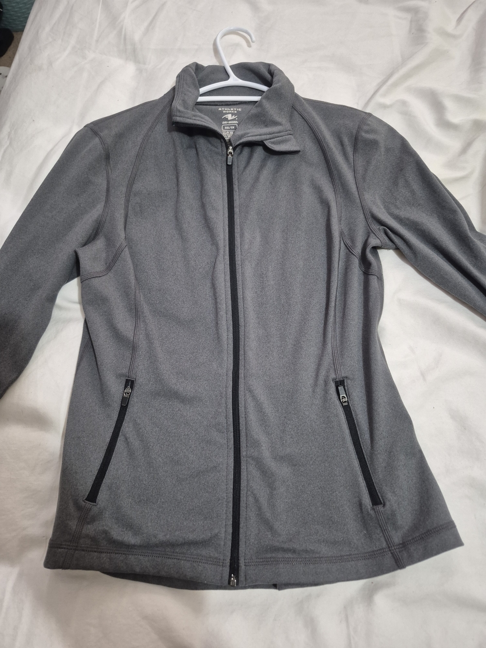 Athletic Works Gray Full-Zip Utility Jacket